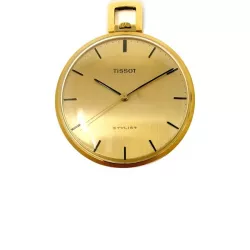 Design Taschenuhr Handaufzug Tissot Stylist 18K Gold