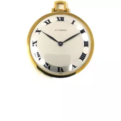 Vintage Taschenuhr Handaufzug Juvenia 18K Gold ca. 1960