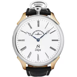 ZENO-WATCH BASEL Retro Nidor Silberuhr mit altem 8-Tage-Uhrwerk