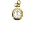 Klassik Anhängeuhr oval vergoldet