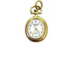 Klassik Anhängeuhr oval vergoldet