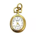 Klassik Anhängeuhr oval vergoldet