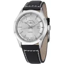 ZENO-WATCH BASEL Retro Gentlemen Quartz Uhr Stahl silber