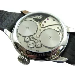 ZENO-WATCH BASEL Retro Revue Handaufzug Uhr mit altem 8 Tagewerk