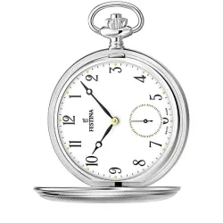 Klassik Taschenuhr Handaufzug Silber Numbers