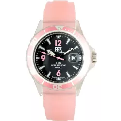 FHB Fun Watch Opaque Quartz Uhr mit Silikonband rosa