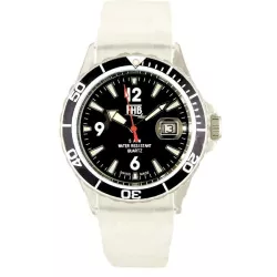FHB Fun Watch Opaque Quartz Uhr mit Silikonband weiss