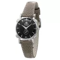 ROSEMONT Vintage Quartz Damenuhr Edelstahl schwarz grau