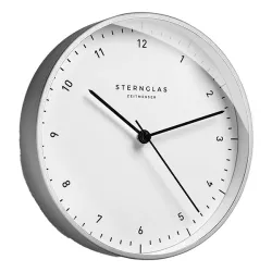 STERNGLAS Zirkel 25 Silent Quartz Wanduhr grau/weiss