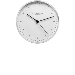 STERNGLAS Zirkel 25 Silent Quartz Wanduhr grau/weiss