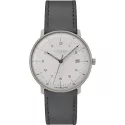 Junghans MAX BILL 38 Mega Solar Funkuhr Titan hellgrau Zahlen