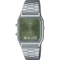 CASIO Digi-Analog Retro GMT Quartzuhr oliv