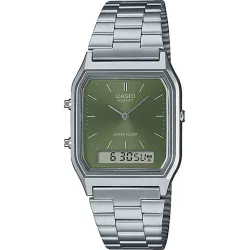 CASIO Digi-Analog Retro GMT Quartzuhr oliv