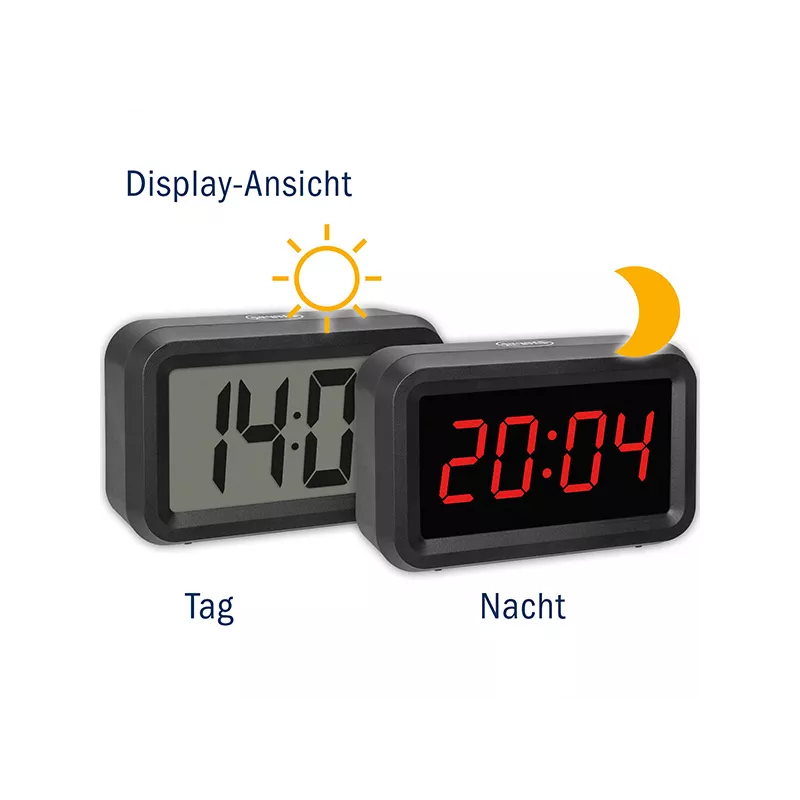 TFA LCD Funk Wecker / Tischuhr LCD oder LED