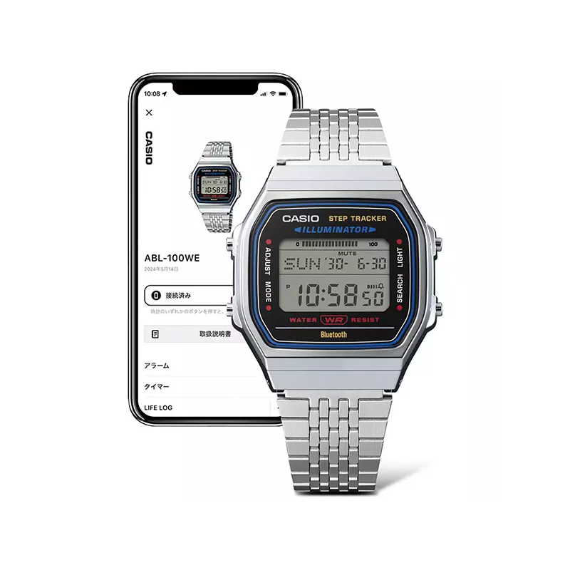 CASIO Vintage LCD Vintage Iconic Connect schwarz