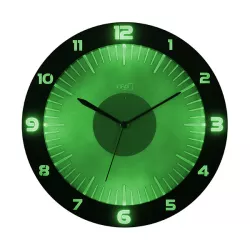 TFA Lumoclock Funk Wanduhr mit Beleuchtung grau