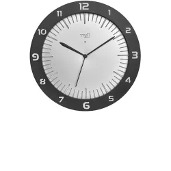 TFA Lumoclock Funk Wanduhr mit Beleuchtung grau