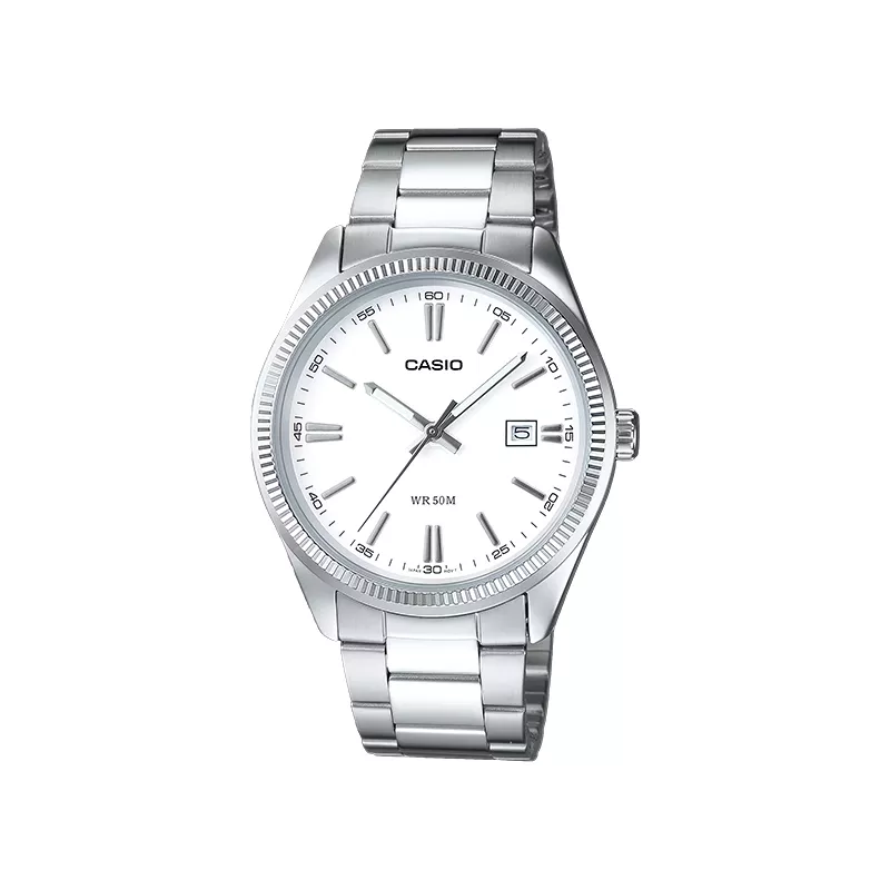 CASIO Analog Retro Quartzuhr weiss