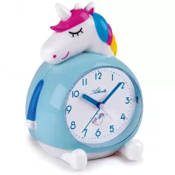 ATLANTA Kinderwecker Einhorn Silent mit Licht und Musik