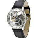 ZENO-WATCH BASEL Retro X-Large Handaufzug Skelettuhr Edelstahl