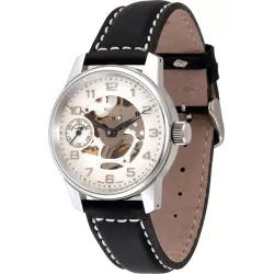ZENO-WATCH BASEL Retro Classic Handaufzug Skelettuhr Edelstahl