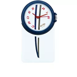 LE CLIP Klippuhr Fun Crossair weiss