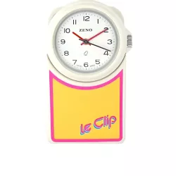 LE CLIP Klippuhr Fun gelb