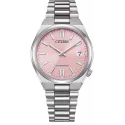 CITIZEN Tsuyosa Medium Automatik Uhr Stahl pink