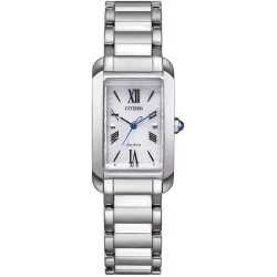 CITIZEN Elegant Lady Solaruhr Edelstahl rechteckig