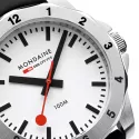 MONDAINE Numeri 42 Bahnhofsuhr weiss