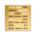 FILIUS Wort Tischuhr 20cm Messing gold