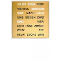 FILIUS Wort Tischuhr 20cm Messing gold
