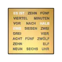 FILIUS Wort Tischuhr 28cm Messing gold