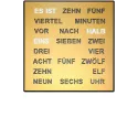 FILIUS Wort Tischuhr 28cm Messing gold