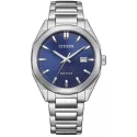 CITIZEN Klassik Eco-Drive Solaruhr Edelstahl blau