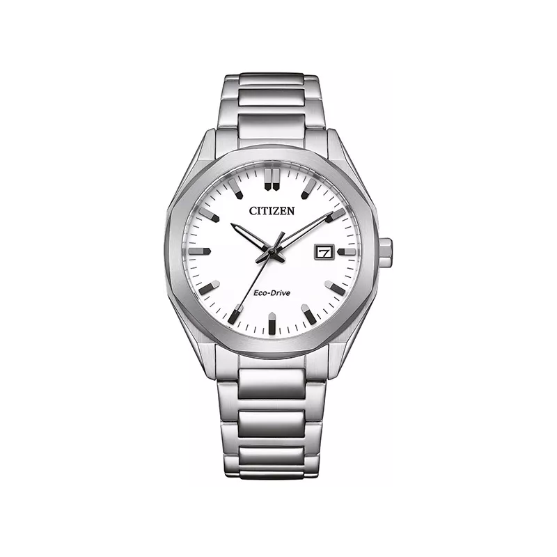 CITIZEN Sports Eco-Drive Solaruhr Edelstahl weiss