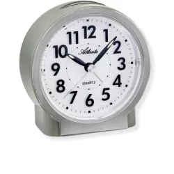 ATLANTA Dual Lightning Sweep Silent Wecker rund