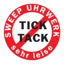 ATLANTA Dual Lightning Sweep Silent Wecker rund