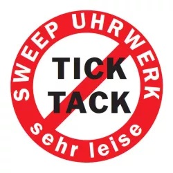 ATLANTA Rainbow Sweep Silent Wecker eckig