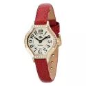 ROSEMONT Anitique Tea Rose Retro Damenuhr vergoldet LB rot
