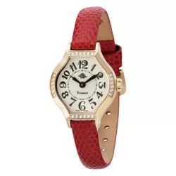 ROSEMONT Anitique Tea Rose Retro Damenuhr vergoldet LB rot