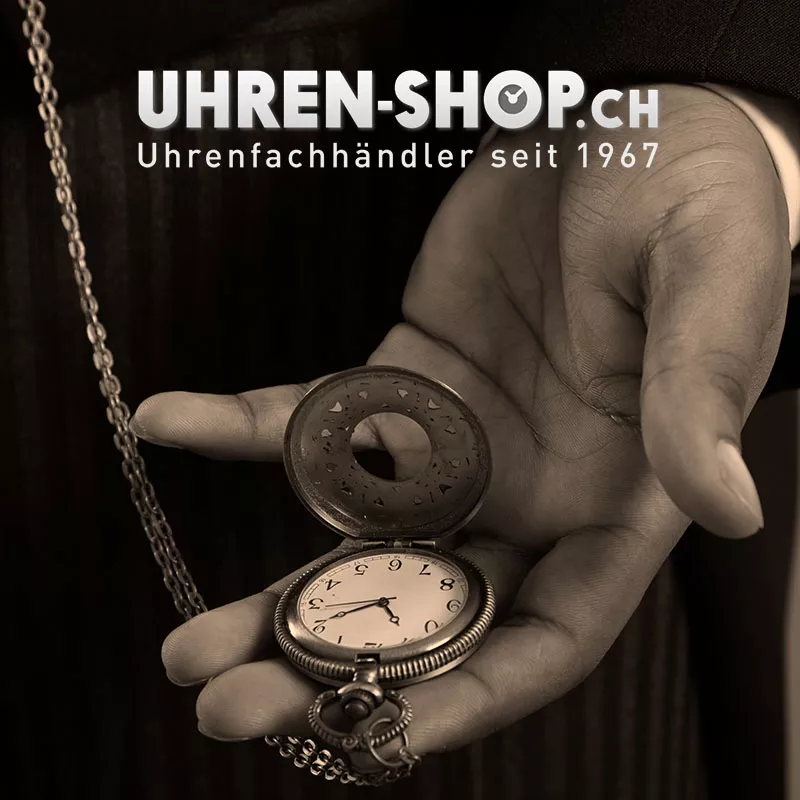 Taschenuhrkette Panzerkette chrom poliert 35cm
