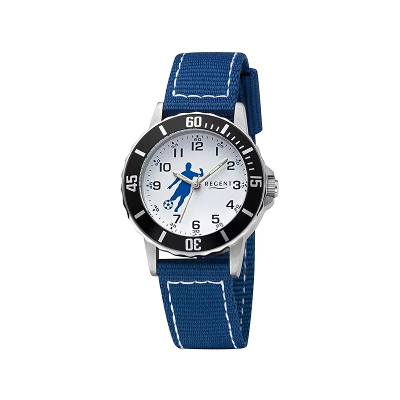 Quartz Kinderuhren Fussball blau