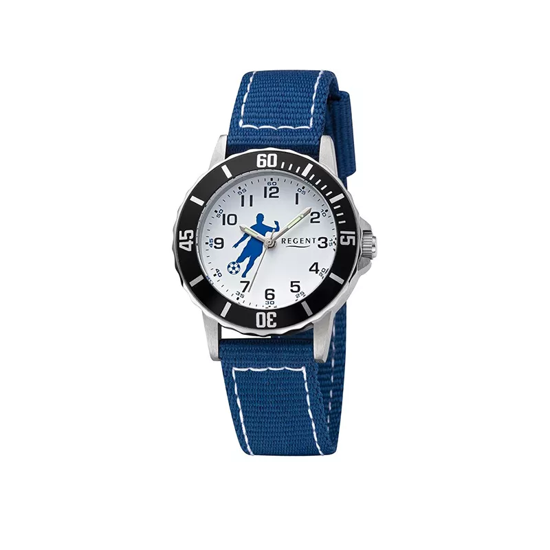 Quartz Kinderuhren Fussball blau