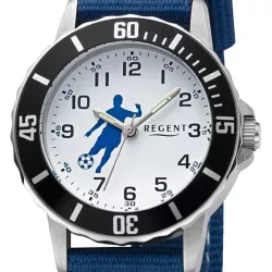 Quartz Kinderuhren Fussball blau