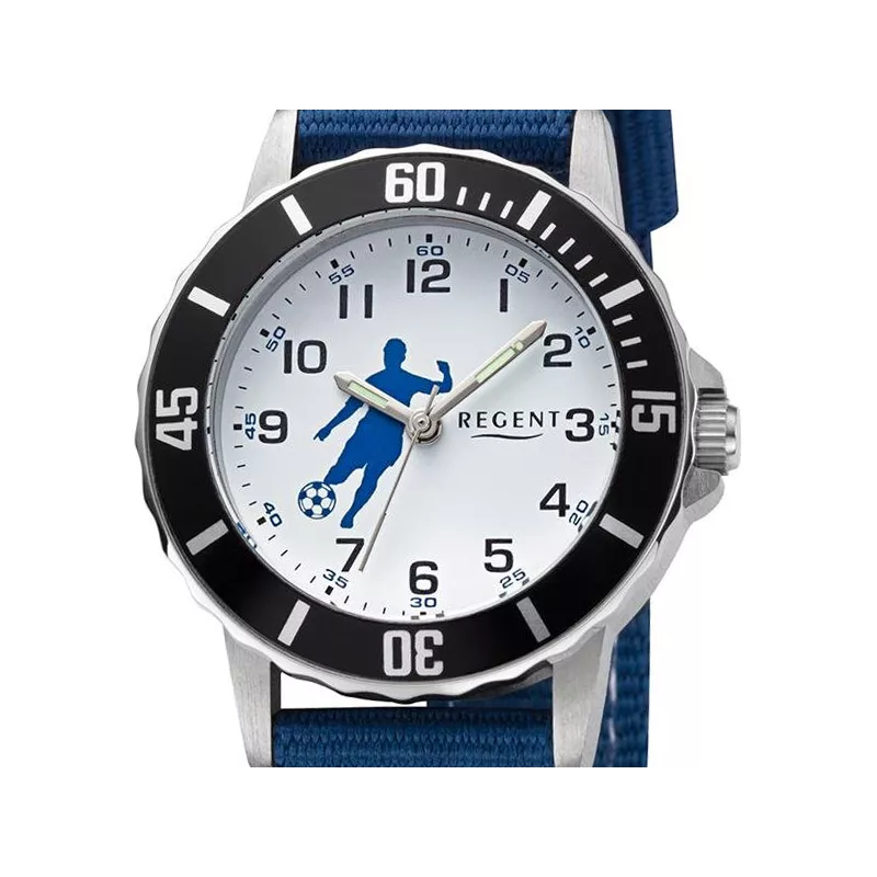Quartz Kinderuhren Fussball blau