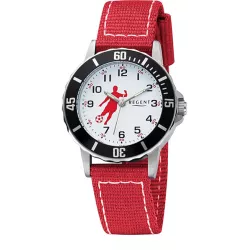 Quartz Kinderuhren Fussball rot