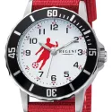 Quartz Kinderuhren Fussball rot