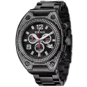 ZENO Hip-Hop Chrono XXL Bling Bling Quartzuhr schwarz