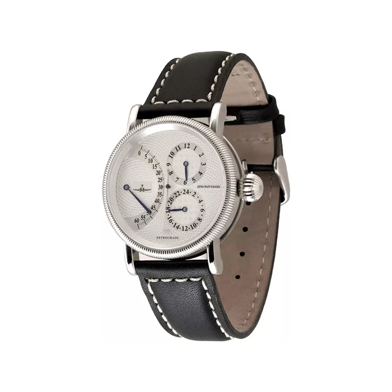 ZENO-WATCH BASEL Retrograde Automatikuhr Regulator silber